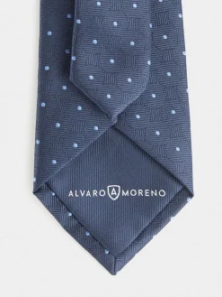 Alvaro Moreno Corbatas|Corbatas|CORBATA JACQUARD MF Azul Marino