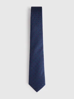 Alvaro Moreno Corbatas|Corbatas|CORBATA JACQUARD MF Azul Marino