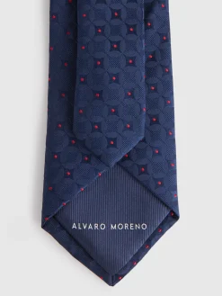 Alvaro Moreno Corbatas|Corbatas|CORBATA JACQUARD MF Azul Marino