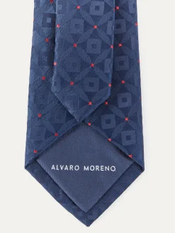 Alvaro Moreno Corbatas|Corbatas|CORBATA JACQUARD MF Azul Marino