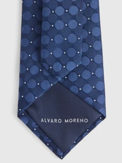 Alvaro Moreno Corbatas|Corbatas|CORBATA JACQUARD MF Azul Marino