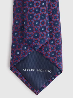 Alvaro Moreno Corbatas|Corbatas|CORBATA JACQUARD MF Azul Marino