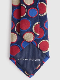 Alvaro Moreno Corbatas|Corbatas|CORBATA JACQUARD MF Azul Marino