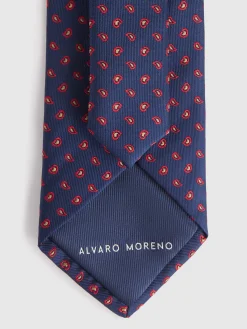 Alvaro Moreno Corbatas|Corbatas|CORBATA JACQUARD MF Azul Marino