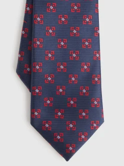 Alvaro Moreno Corbatas|Corbatas|CORBATA JACQUARD MF Azul Marino