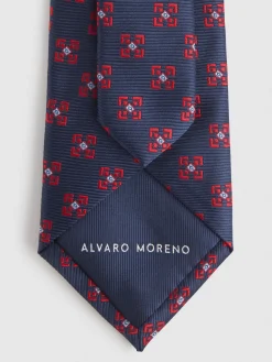 Alvaro Moreno Corbatas|Corbatas|CORBATA JACQUARD MF Azul Marino