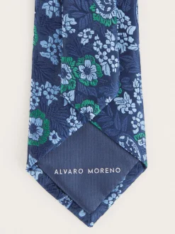 Alvaro Moreno Corbatas|Corbatas|CORBATA JACQUARD MF Azul Marino