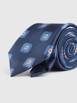 Alvaro Moreno Corbatas|Corbatas|CORBATA JACQUARD MF Azul Marino