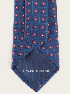 Alvaro Moreno Corbatas|Corbatas|CORBATA JACQUARD MF Azul Marino