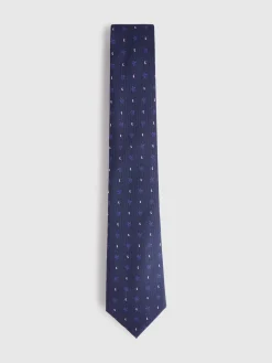 Alvaro Moreno Corbatas|Corbatas|CORBATA JACQUARD MF Azul Marino
