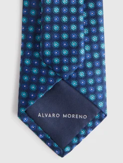Alvaro Moreno Corbatas|Corbatas|CORBATA JACQUARD MF Azul Marino