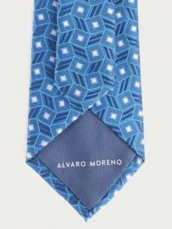 Alvaro Moreno Corbatas|Corbatas|CORBATA JACQUARD MF Azul Marino