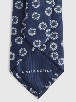 Alvaro Moreno Corbatas|Corbatas|CORBATA JACQUARD MF Azul Marino
