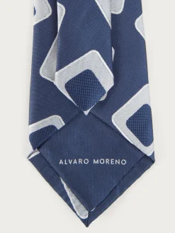 Alvaro Moreno Corbatas|Corbatas|CORBATA JACQUARD MF Azul Marino