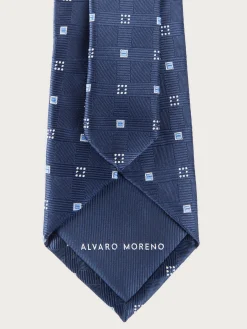Alvaro Moreno Corbatas|Corbatas|CORBATA JACQUARD MF Azul Marino