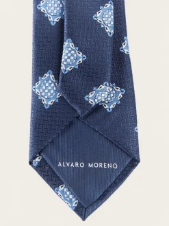 Alvaro Moreno Corbatas|Corbatas|CORBATA JACQUARD MF Azul Marino