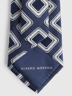 Alvaro Moreno Corbatas|Corbatas|CORBATA JACQUARD MF Azul Marino