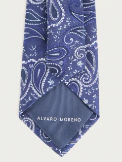 Alvaro Moreno Corbatas|Corbatas|CORBATA JACQUARD MF Azul Marino