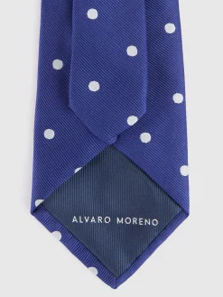 Alvaro Moreno Corbatas|Corbatas|CORBATA JACQUARD MF Azul Marino
