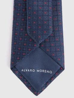Alvaro Moreno Corbatas|Corbatas|CORBATA JACQUARD MF Azul Marino