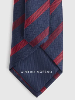 Alvaro Moreno Corbatas|Corbatas|CORBATA JACQUARD MF Azul Marino