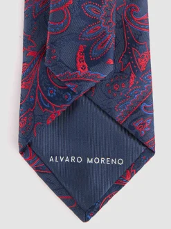 Alvaro Moreno Corbatas|Corbatas|CORBATA JACQUARD MF Azul Marino