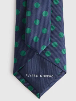 Alvaro Moreno Corbatas|Corbatas|CORBATA JACQUARD MF Azul Marino