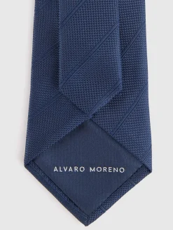 Alvaro Moreno Corbatas|Corbatas|CORBATA JACQUARD MF Azul Marino