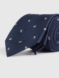 Alvaro Moreno Corbatas|Corbatas|CORBATA JACQUARD MF Azul Marino