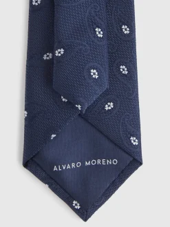 Alvaro Moreno Corbatas|Corbatas|CORBATA JACQUARD MF Azul Marino