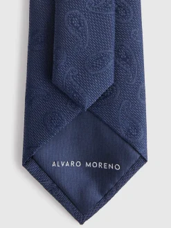 Alvaro Moreno Corbatas|Corbatas|CORBATA JACQUARD MF Azul Marino
