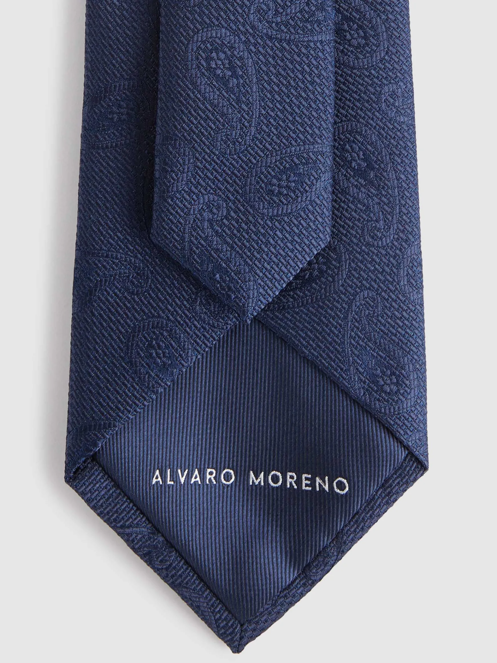 Alvaro Moreno Corbatas|Corbatas|CORBATA JACQUARD MF Azul Marino