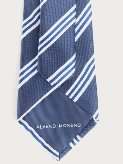 Alvaro Moreno Corbatas|Corbatas|CORBATA JACQUARD MF Azul Marino
