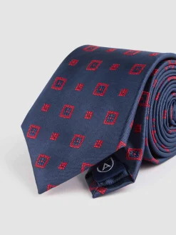 Alvaro Moreno Corbatas|Corbatas|CORBATA JACQUARD MF Azul Marino