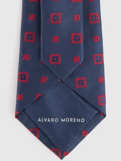 Alvaro Moreno Corbatas|Corbatas|CORBATA JACQUARD MF Azul Marino