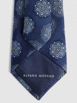 Alvaro Moreno Corbatas|Corbatas|CORBATA JACQUARD MF Azul Marino