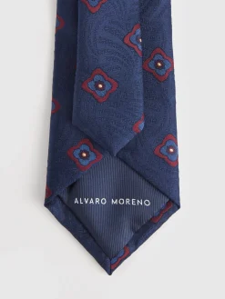 Alvaro Moreno Corbatas|Corbatas|CORBATA JACQUARD MF Azul Marino