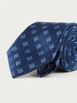 Alvaro Moreno Corbatas|Corbatas|CORBATA JACQUARD MF Azul Marino