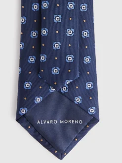 Alvaro Moreno Corbatas|Corbatas|CORBATA JACQUARD MF Azul Marino