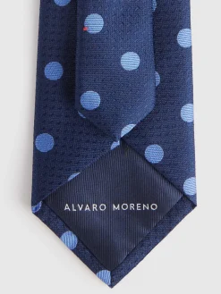 Alvaro Moreno Corbatas|Corbatas|CORBATA JACQUARD MF Azul Marino