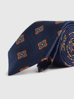 Alvaro Moreno Corbatas|Corbatas|CORBATA JACQUARD MF Azul Marino
