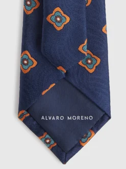 Alvaro Moreno Corbatas|Corbatas|CORBATA JACQUARD MF Azul Marino