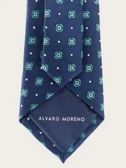 Alvaro Moreno Corbatas|Corbatas|CORBATA JACQUARD MF Azul Marino