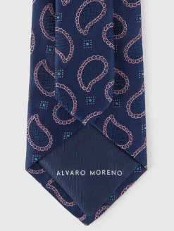 Alvaro Moreno Corbatas|Corbatas|CORBATA JACQUARD MF Azul Marino