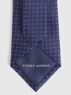 Alvaro Moreno Corbatas|Corbatas|CORBATA JACQUARD MF Azul Marino