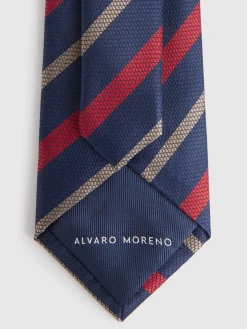 Alvaro Moreno Corbatas|Corbatas|CORBATA JACQUARD MF Azul Marino