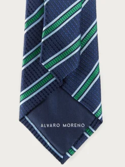 Alvaro Moreno Corbatas|Corbatas|CORBATA JACQUARD MF Azul Marino