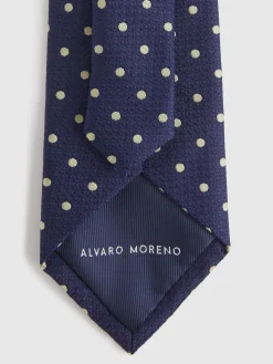 Alvaro Moreno Corbatas|Corbatas|CORBATA JACQUARD MF Azul Marino