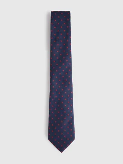 Alvaro Moreno Corbatas|Corbatas|CORBATA JACQUARD MF Azul Marino