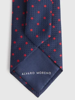 Alvaro Moreno Corbatas|Corbatas|CORBATA JACQUARD MF Azul Marino